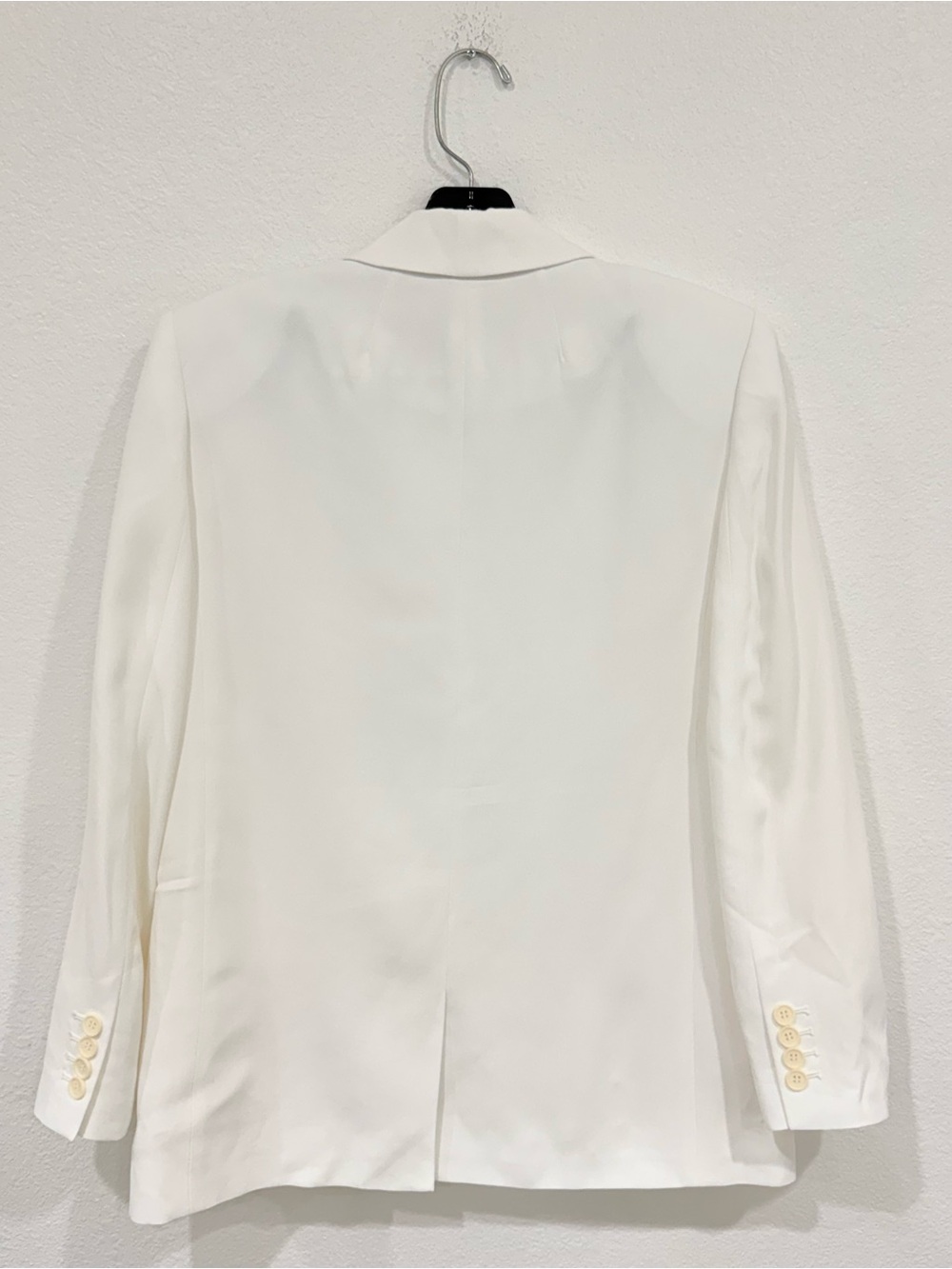J.Crew Tuxedo Blazer In Drapey Viscose White Women's Size 00 - Picture 3 of 5